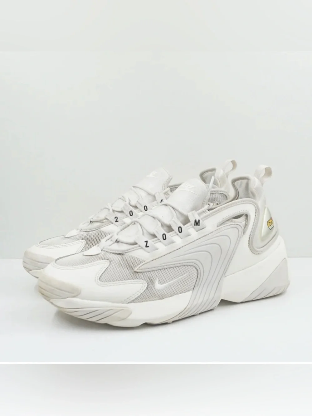Nike White/Sail Zoom 2K Runner Sneakers athletic activewear sporty shoes neutral
